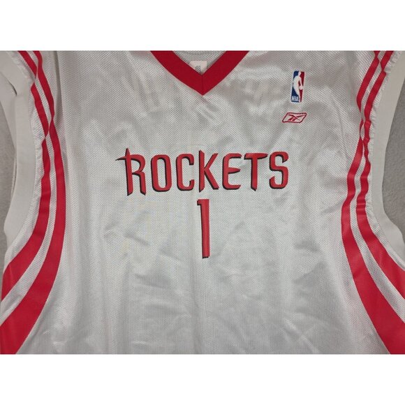 Houston Rockets Jersey Mens 4XL White Red NBA Basketball Reebok Tracy McGrady #1 - Picture 3 of 10